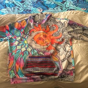 Colorful, mandala, Hippie vibe hoodie.